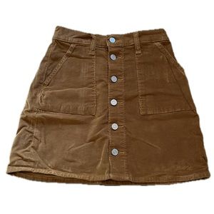 LUCKY BRAND • Corduroy • Button • Skirt • Pockets • Los Angeles • 00 • 24 •